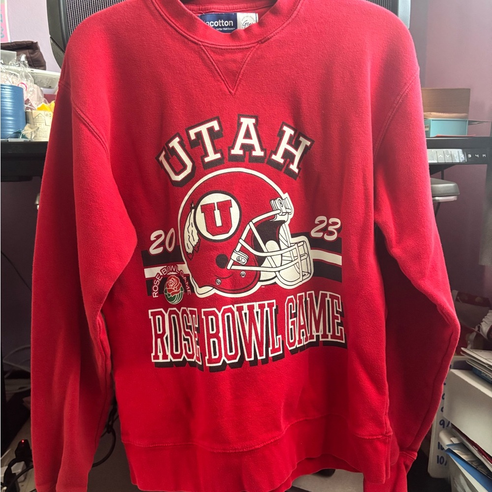 Utah Red 'Rose Bowl Game 2023' Crewneck Sweatshirt